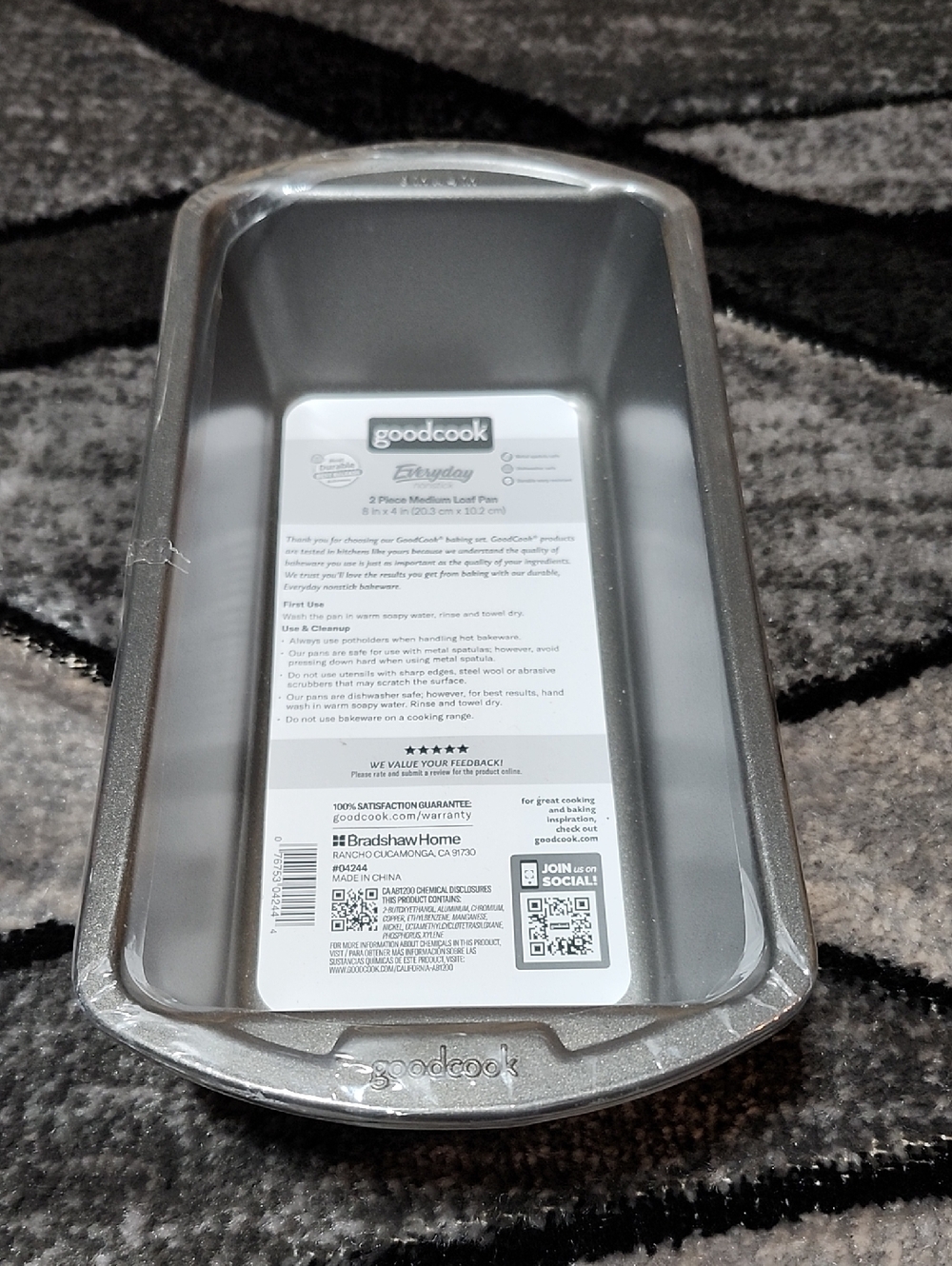 GOODCOOK 2 PC MEDIUM 8"X4" NON-STICK HEAVY-DUTY STEEL BREAD LOAF PANS